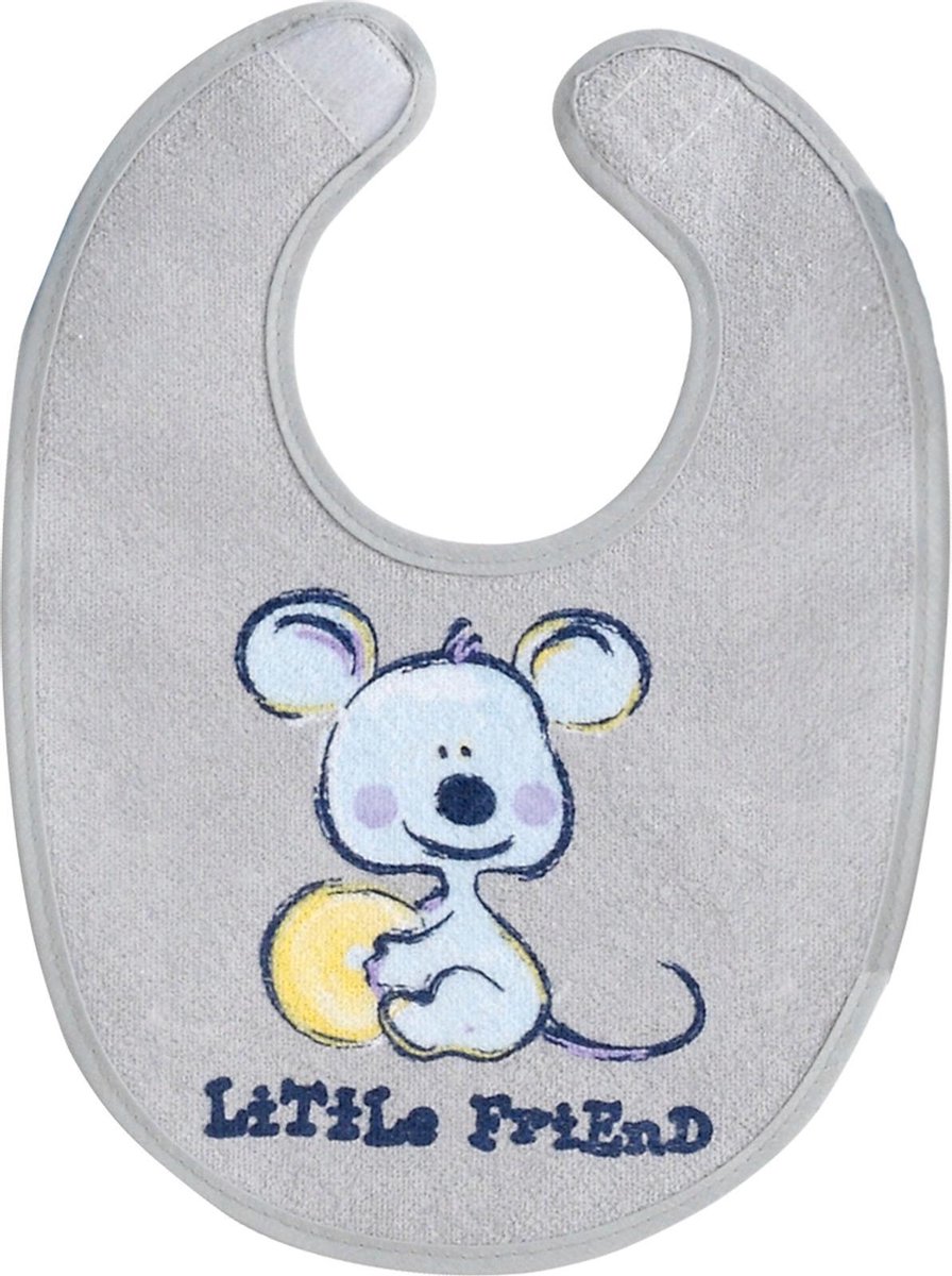 Goedkoopste Interbaby Slabbetje Junior 20 X 30 Cm Katoen Grijs