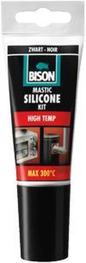 Bison Siliconenkit High Temp - Zwart - 60 ml - Bison