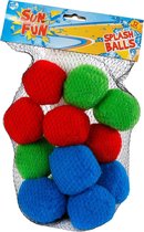 Sun Fun Splashballen Foam Groen/rood/blauw 12 Stuks