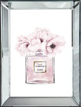 By Kohler Parfumfles met roze bloemetjes spiegellijst 70x4.5x90cm (113331)