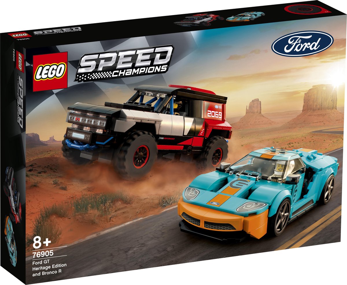 LEGO - Speed Champions Ford GT Heritage Edition en Bronco R - 76905 - LEGO
