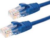 UTP CAT5e patchkabel / internetkabel 0,25 meter blauw - 100% koper - netwerkkabel