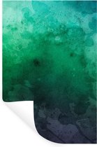 Muurstickers - Sticker Folie - Waterverf - Groen - Blauw - 80x120 cm - Plakfolie - Muurstickers Kinderkamer - Zelfklevend Behang - Zelfklevend behangpapier - Stickerfolie