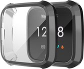 Fitbit Versa Lite TPU Case van By Qubix - Zwart - Geschikt voor activity tracker Fitbit Versa Lite - Volledig beschermd!