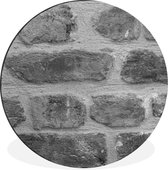 WallCircle - Wandcirkel - Muurcirkel - Bakstenen muur - Aluminium - Dibond - ⌀ 90 cm - Binnen en Buiten