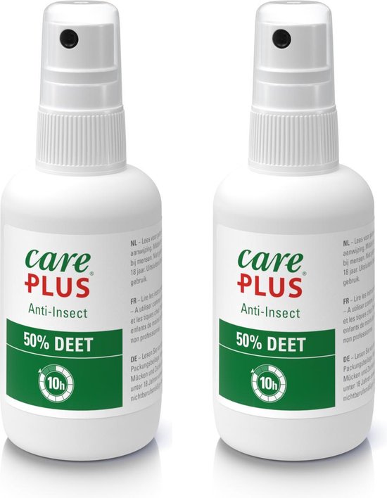 Care Plus Anti-Insect Deet 50% spray - 60 ml - 2 stuks | bol.com