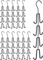 Relaxdays 12x Riemhanger van metaal zwart