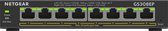 NETGEAR GS308EP - Netwerk Switch - Plus Managed - 1 Gbps - PoE Switch - 8 poorten