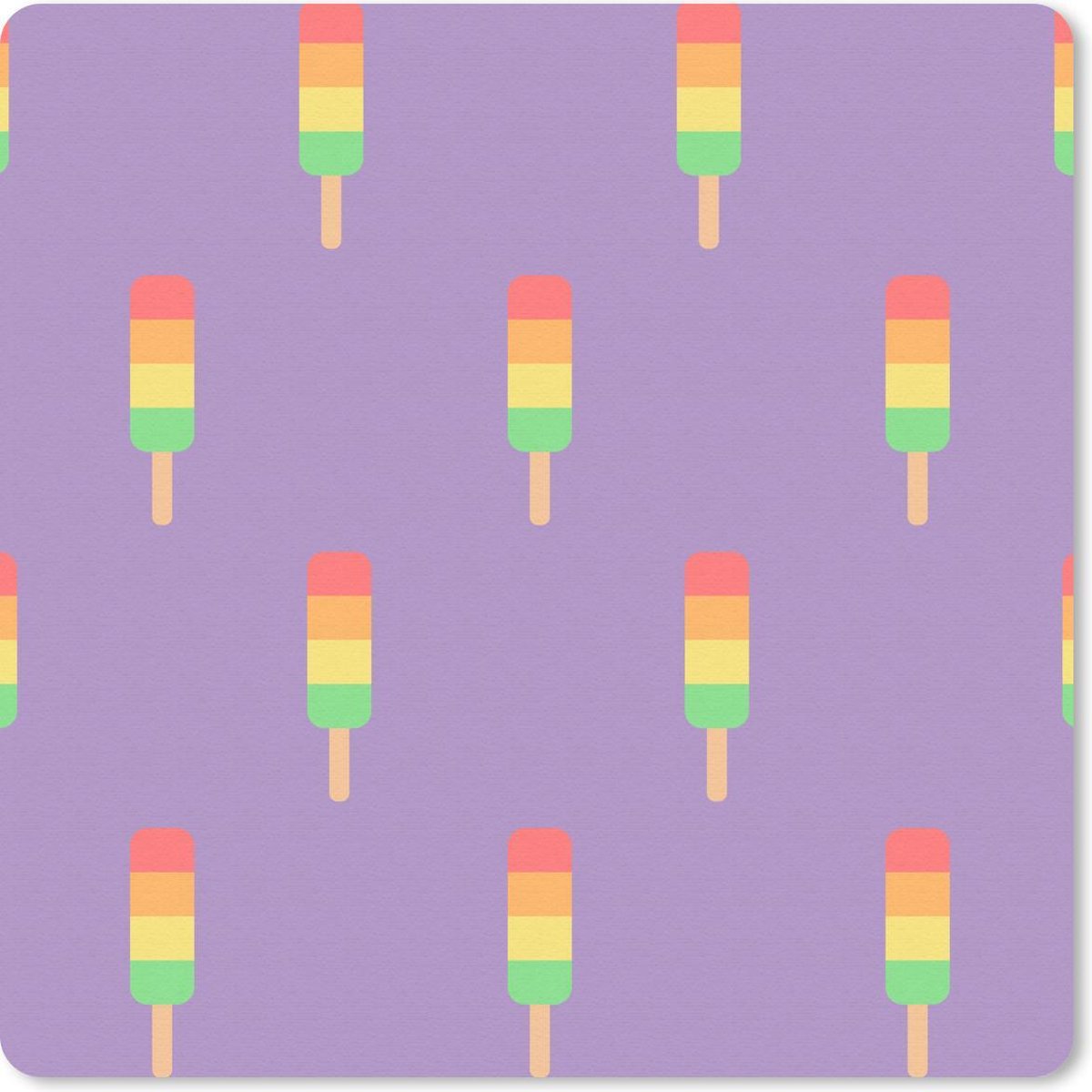 Muismat 30x30 cm - Mousepad IJs - Patronen - Paars - Muismatten