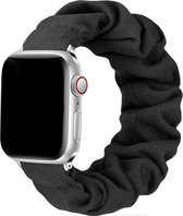 Scrunchie bandje compatibel met Apple Watch 49/45/44/42 mm, Coal/Zwart, polsmaat M/L