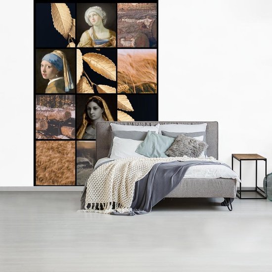 Papier peint - Papier peint photo - Collage - Or - Largeur 160 cm x Hauteur 240 cm