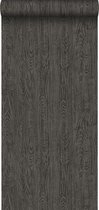 Origin behang houten planken met nerf donkergrijs - 347559 - 53 cm x 10.05 m
