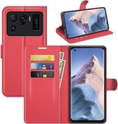 Xiaomi Mi 11 Ultra hoesje - MobyDefend Kunstleren Wallet Book Case - Rood - GSM Hoesje - Telefoonhoesje Geschikt Voor Xiaomi Mi 11 Ultra