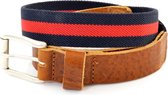Kidzzbelts Jongenskinderriem Elastisch 1949 - Blauw/rood - 85 cm