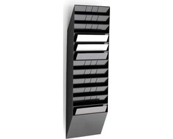 Folderrek Flexibox 6, 6 dispensers, A4, staand of liggend, verschillende hoogtes. Hoogtes