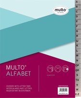 Tabbladen Multo A5 17-gaats alfabet PP grijs