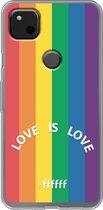 6F hoesje - geschikt voor Google Pixel 4a -  Transparant TPU Case - #LGBT - Love Is Love #ffffff