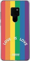 6F hoesje - geschikt voor Huawei Mate 20 -  Transparant TPU Case - #LGBT - Love Is Love #ffffff