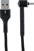 Grundig USB-Kabel - 3-in-1: Oplaadkabel, Datakabel, Telefoonstandaard - USB-C - 1 Meter - Zwart