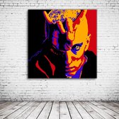 Pop Art Eminem Canvas - 100 x 100 cm - Canvasprint - Op dennenhouten kader - Geprint Schilderij - Popart Wanddecoratie