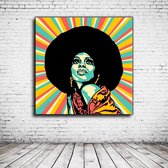 Pop Art Diana Ross Poster - 90 x 90 cm Fotopapier Mat 180 gr - Popart Wanddecoratie