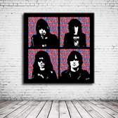Pop Art Ramones Poster - 90 x 90 cm Fotopapier Mat 180 gr - Popart Wanddecoratie