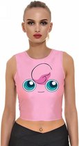 Jigglypuff top Pokemon - maat S-M - crop topje lycra stretch roze