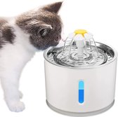 Drinkfontein voor huisdieren incl. 3 filters - 2.4L LED Automatische uitschakeling - Waterval Dispenser voor huisdieren - Waterfontein voor huisdieren - Vers gefilterde waterfontein voor katten, kleine en middelgrote honden - Drinkbak dieren