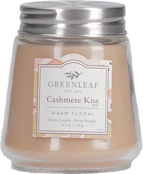 Greenleaf Geurkaars Cashmere Kiss 8 Cm Wax/glas Oranje