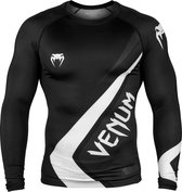 Venum Contender 4.0 Rashguard - Long Sleeves - Black/Grey-White - Grijs - XXL