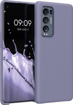 kwmobile telefoonhoesje voor Oppo Find X3 Neo - Hoesje met siliconen coating - Smartphone case in lavendelgrijs