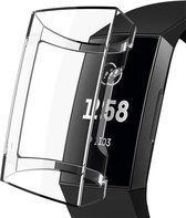 Shop4 - Fitbit Charge 4 Case - Siliconen Transparant