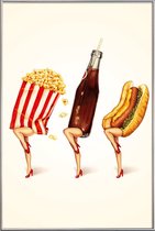 JUNIQE - Poster met kunststof lijst Lets All Got Other Lobby -13x18