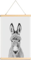 JUNIQE - Posterhanger Donkey Classic -20x30 /Wit & Zwart