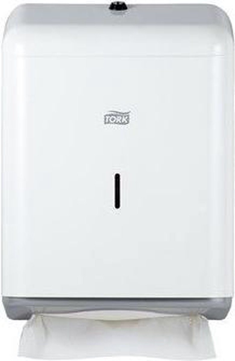 Goedkoopste Tork Dispenser handdoek z/c-vouw MW 39x28x13cm, wit (208140