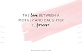 Essentialistics - Cadeauverpakking - Geschikt voor kettingen - The love between a mother and daugher is forever