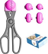 La Croquetera Pack - 4 verwisselbare mallen voor massa's + 20 trays - roze