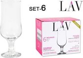 BIERGLAZEN SET 6 385cc NEVAKAR - Zilver