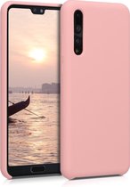 kwmobile telefoonhoesje voor Huawei P20 Pro - Hoesje met siliconen coating - Smartphone case in mat roségoud