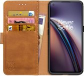 Rosso Element OnePlus Nord CE 5G Hoesje Book Cover Wallet Lichtbruin