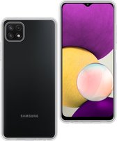 Samsung A22 Hoesje Transparant Siliconen - Samsung A22 (5G) Case Back Cover Silicone - Samsung A22 Hoes Siliconen Transparant