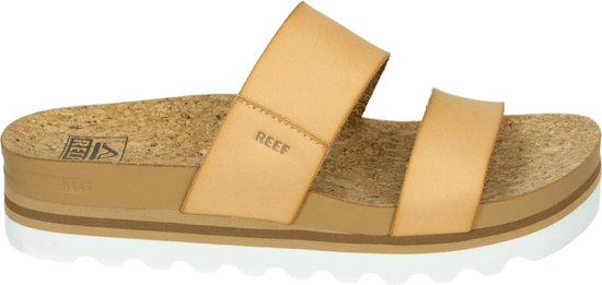 Reef CUSHION VISTA HI NATURAL - Volwassenen Dames slippers - Kleur: Cognac - Maat: 42.5