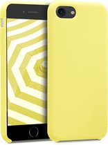 kwmobile telefoonhoesje voor Apple iPhone SE (2022) / SE (2020) / 8 / 7 - Hoesje met siliconen coating - Smartphone case in pastelgeel