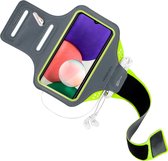Mobiparts Comfort Fit Sport Armband Samsung Galaxy A22 5G (2021) Neon Groen