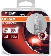 Osram Silverstar 2.0 Halogeen lampen - H1 - 12V/55W - set à 2 stuks