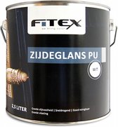 Fitex-Zijdeglans PU-Ral 9004 Signaalzwart 2,5 liter