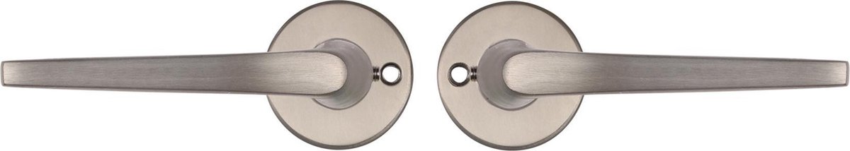 Starx Deurklink Zilver - RVS Look – Deurbeslag – Deurkruk met Rond – Rozet – Blind – Deurklink Duim