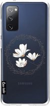 Casetastic Samsung Galaxy S20 FE 4G/5G Hoesje - Softcover Hoesje met Design - Line Art Flower Print