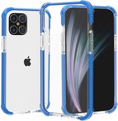 Coque Bumper iPhone 12 / iPhone 12 Pro TPU + Acrylique - Bleu Transparent