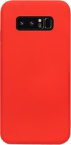- ADEL Siliconen Back Cover Softcase Hoesje Geschikt voor Samsung Galaxy Note 8 - Rood